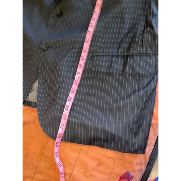 LORO PIANA Mens 100% Wool  Pinstripe Suit Jacket Blazer 2-Button Classic Fit 50 - Picture 6 of 8